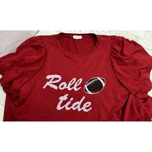 Boutique AnnieWear‎ Football Sequin BAMA Top Shirt College Roll Tide Women's XL